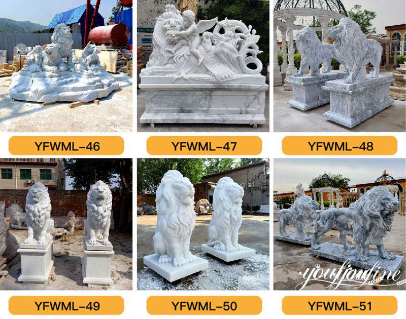 Marble Lion Statue-YouFine Sculpture (1)