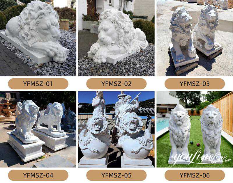 Marble Lion Statue-YouFine Sculpture (1)