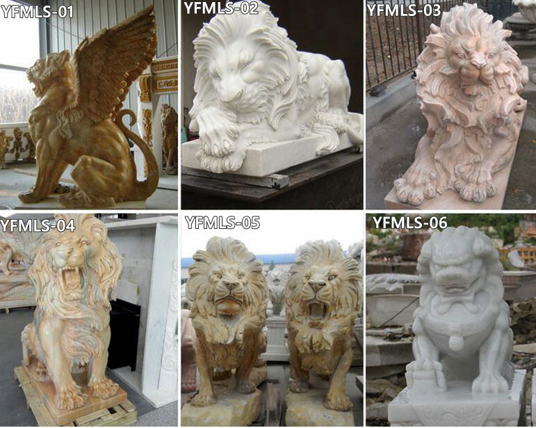 Marble Lion Statue -YouFine Sculpture